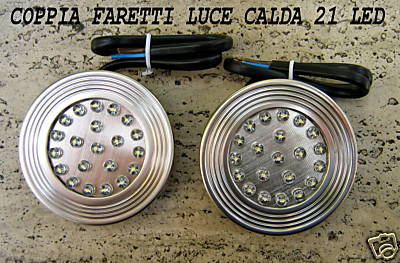 camper Faretti Interni  Coppia faretto incasso 21 led luce calda 12 volt